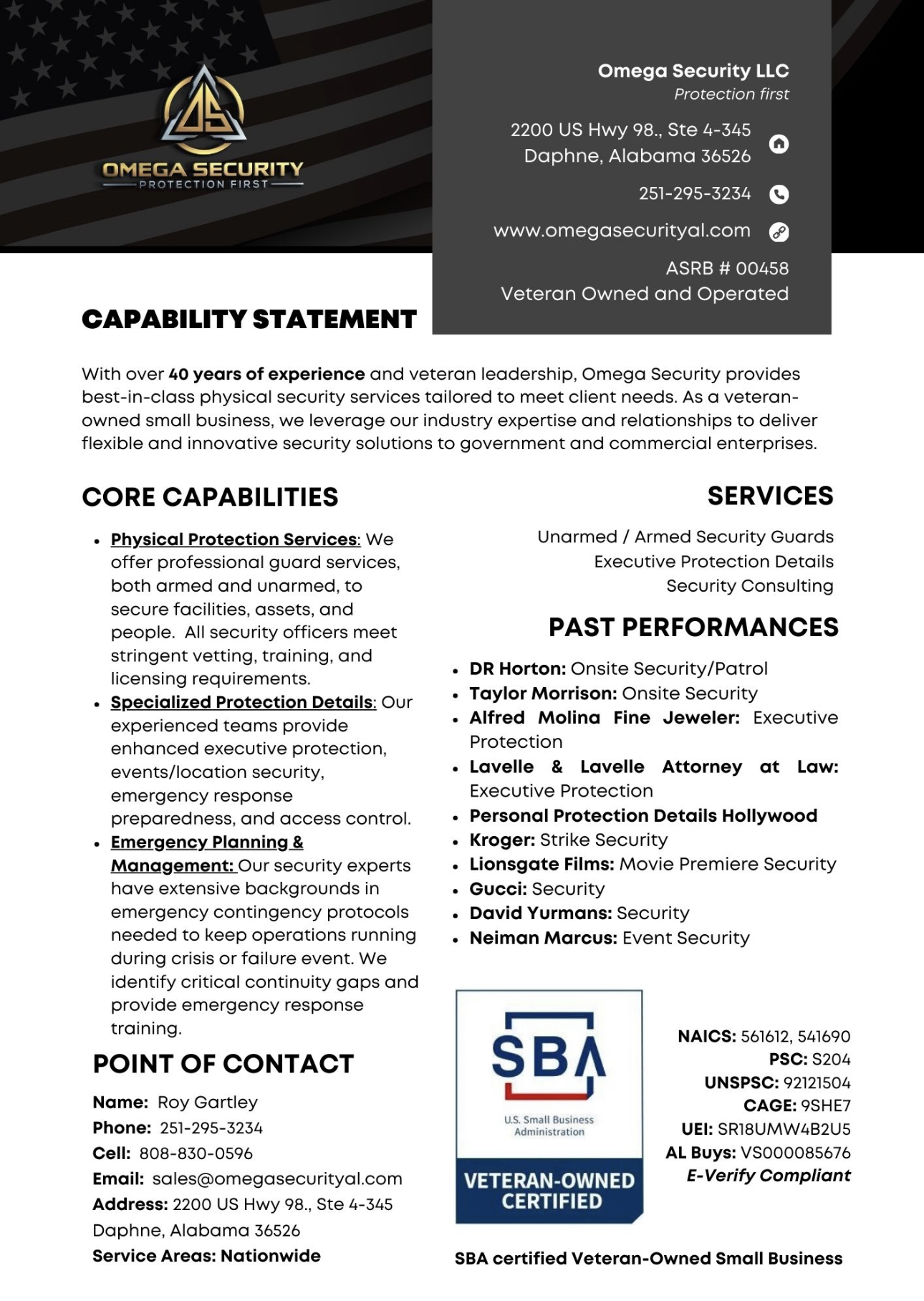 Contact Omega Security | Security, Preparedness & Technology | (251 ...